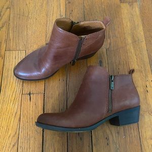 Lucky Brand Basel Leather Flat Bootie